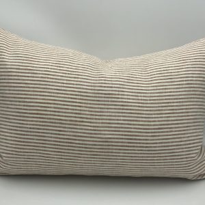 Coral Pink & White Pin Stripe