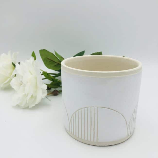 White/Beige Pot Planter