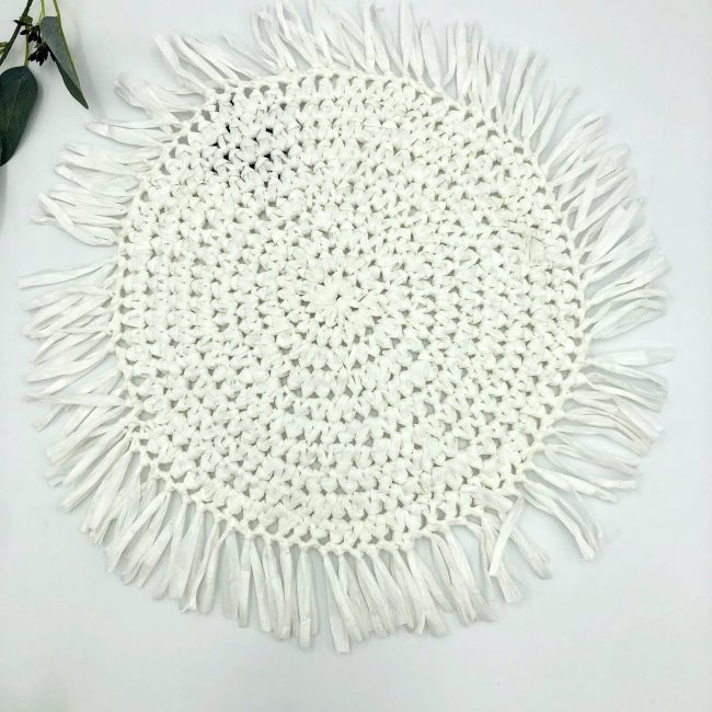Fringe White Placemat