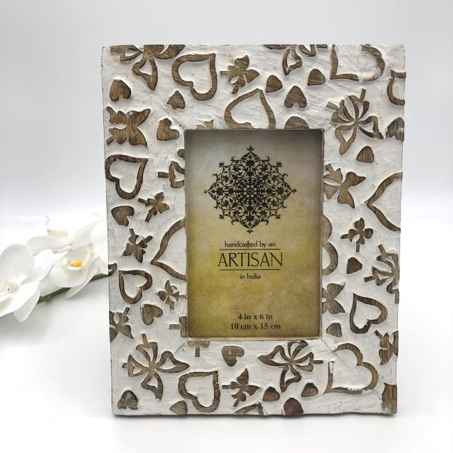 White/Wood Photo Frame