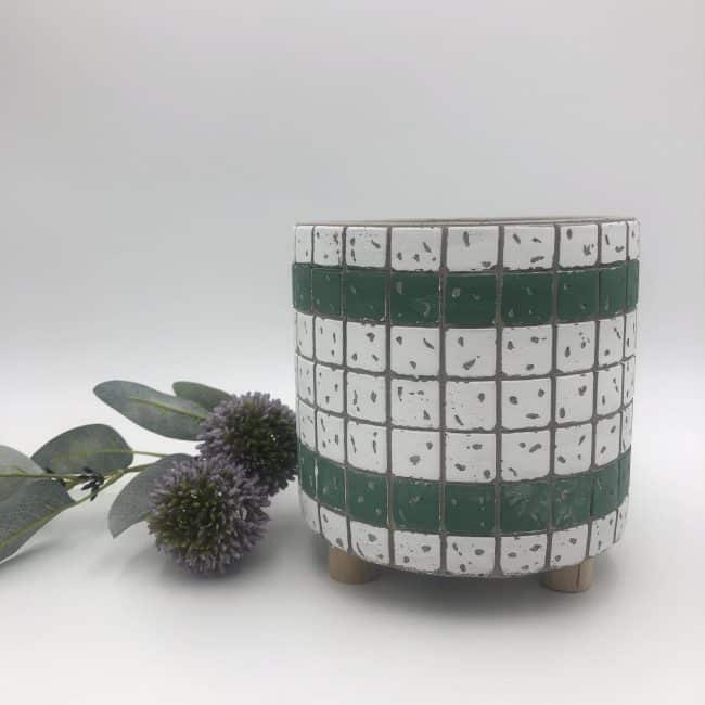 White/Green Pot Planter