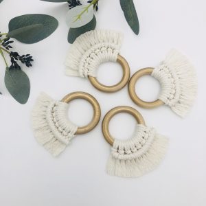 Macrame Napkin Rings S/4