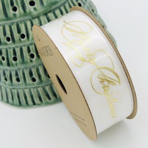 White/Gold Ribbon