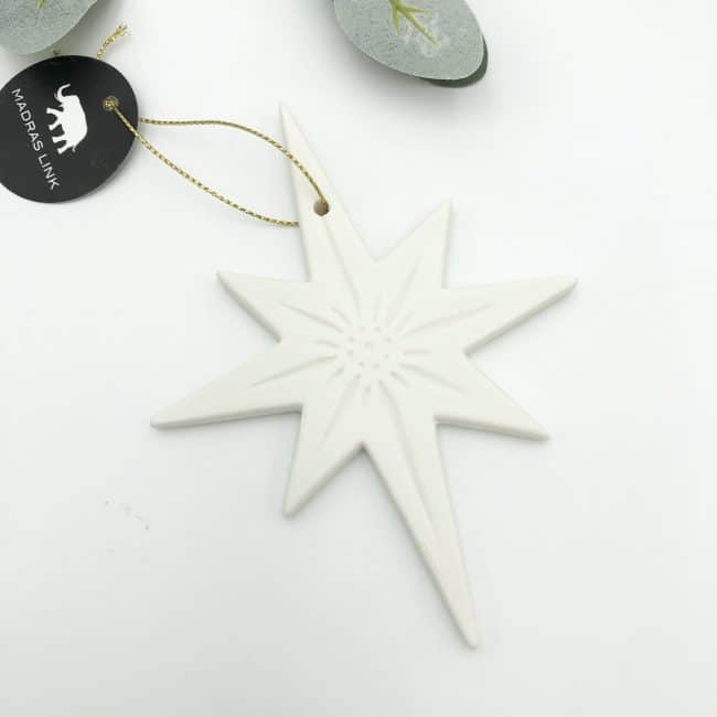 Eden White Star Decoration