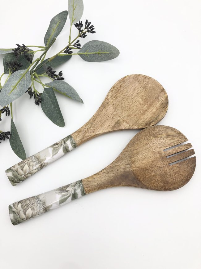 King Protea Salad Servers Set